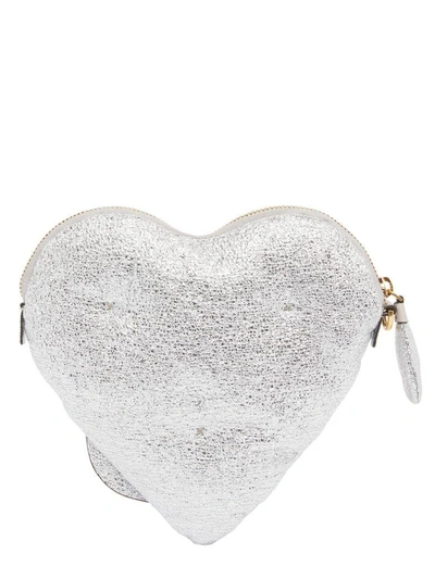 Shop Anya Hindmarch Chubby Heart Bag In Silver