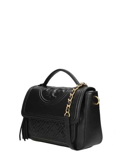 Shop Tory Burch Satchel Fleming Small Bag In Black