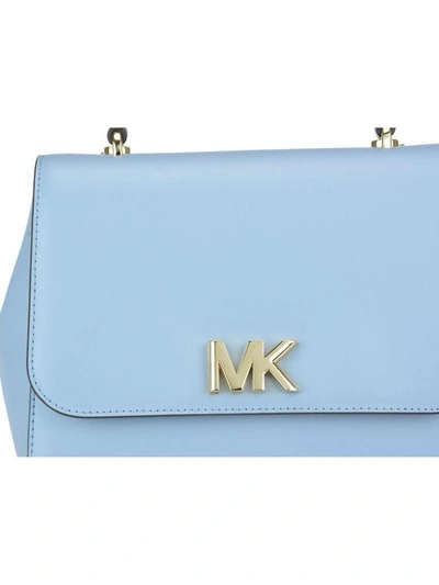 Shop Michael Kors Medium Mott Bag In Pale Blue