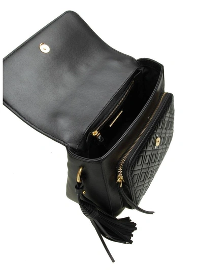 Shop Tory Burch "fleming Satchel" In Black Color Leather