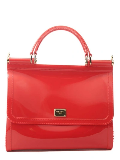 Shop Dolce & Gabbana 'sicily' Bag In Red