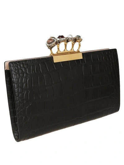 Shop Alexander Mcqueen Knuckle Clutch In Nero