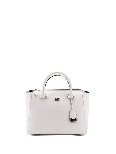 Shop Michael Kors White Leather Bag In Optic White