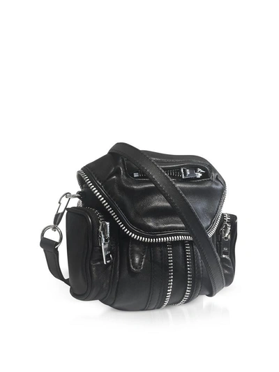 Shop Alexander Wang Black Nappa Leather Micro Marti Shoulder Bag