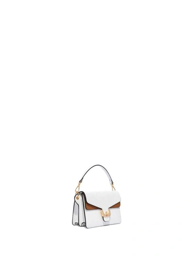 Shop Coccinelle Ambrine Mini Brown And Withe Bag In Bianco-cuoio