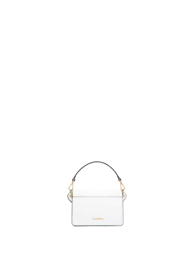 Shop Coccinelle Ambrine Mini Brown And Withe Bag In Bianco-cuoio