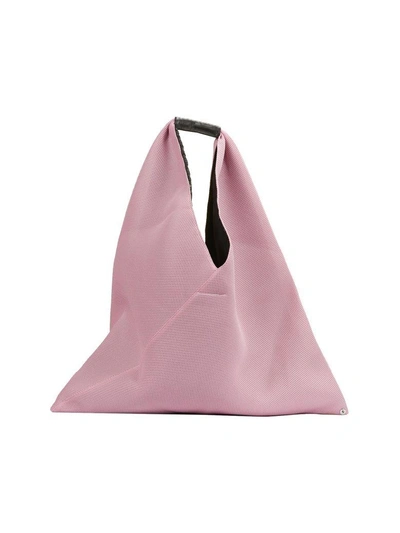 Shop Mm6 Maison Margiela Triangle Handle Tote In Rosa