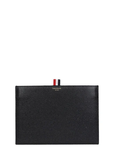 Shop Thom Browne Flat Tablet Pochette In Black