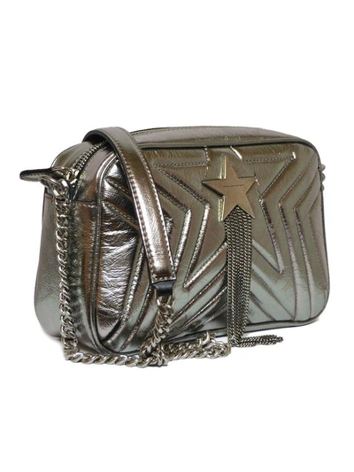 Shop Stella Mccartney Stella Star Shoulder Bag In Ruthenium