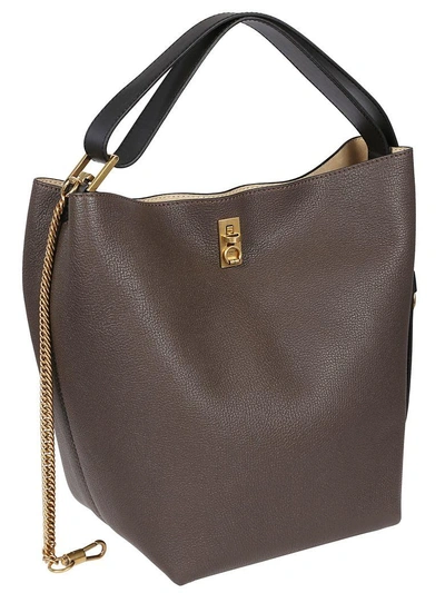 Shop Givenchy Gv Bucket Bag In Heather Grey
