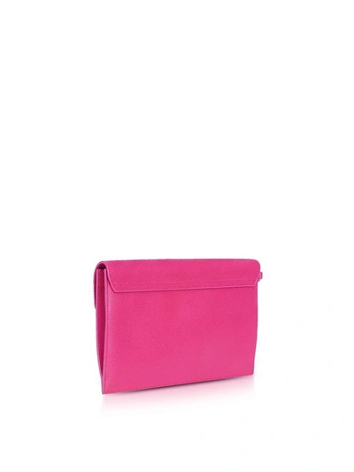 Shop Furla Fuchsia Leather Metropolis Envelope Clutch