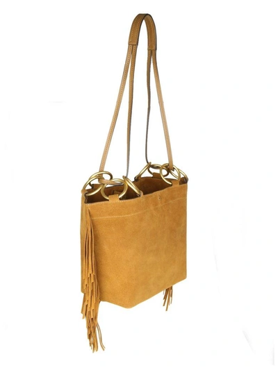 Shop Tory Burch Shoulder Bag "farrah Fringe Small Tote" In Suede Leather Co
