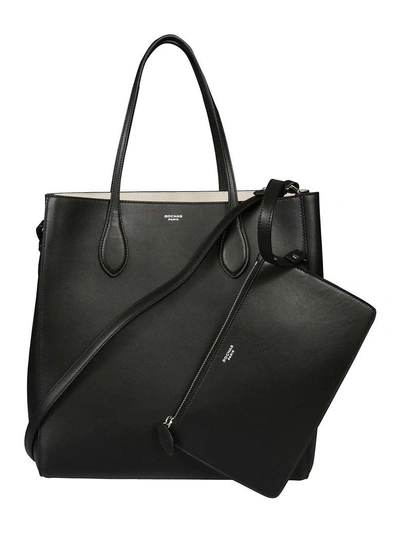 Shop Rochas Classic Shopper Bag In Black