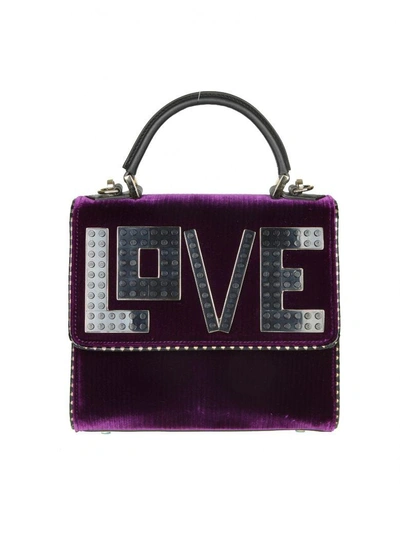 Shop Les Petits Joueurs Les Petites Joueurs "mini Alex" Hand Bag In Velvet Violet Color In Purple