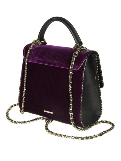 Shop Les Petits Joueurs Les Petites Joueurs "mini Alex" Hand Bag In Velvet Violet Color In Purple