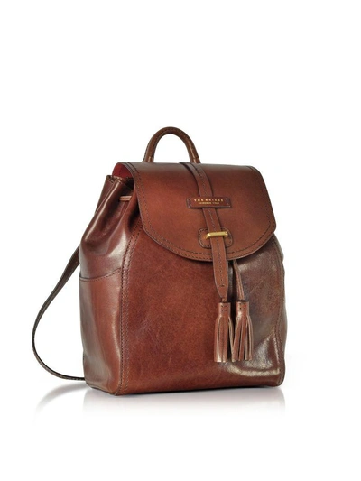 Shop The Bridge Florentin Brown Medium Backpack W/tassels