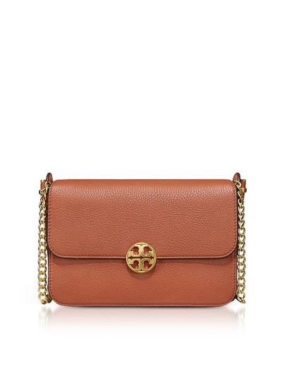 Pebble Leather Chelsea Crossbody Bag In Tan