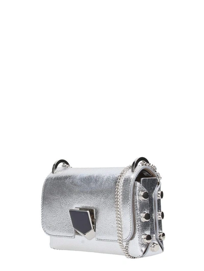 Shop Jimmy Choo Mini Lockett Bag In Silver