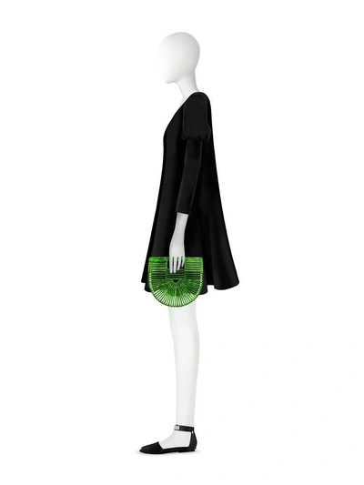 Shop Cult Gaia Malachite Acrylic Mini Ark Bag In Green