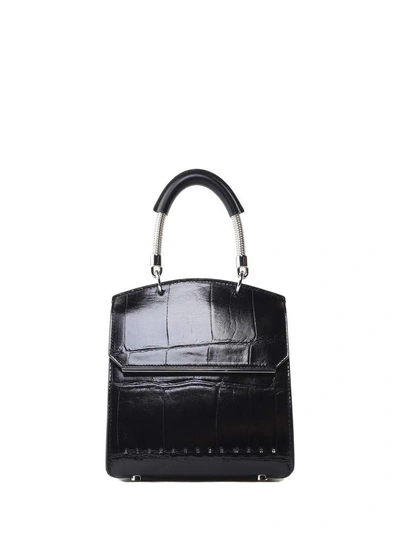 Shop Alexander Wang Mini Dime Croc-embossed Leather Cross-body Bag In Nero