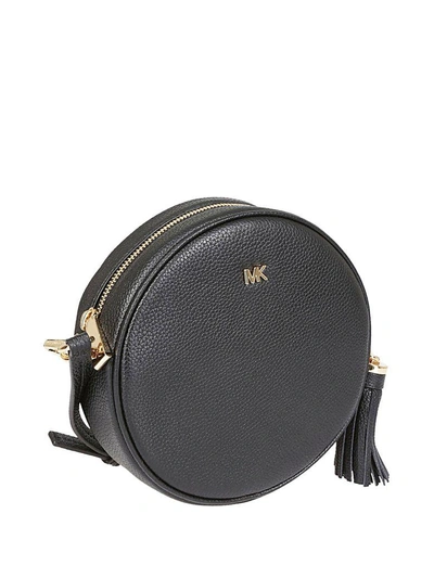 Shop Michael Kors Mercer Medium Canteen Shoulder Bag In Black