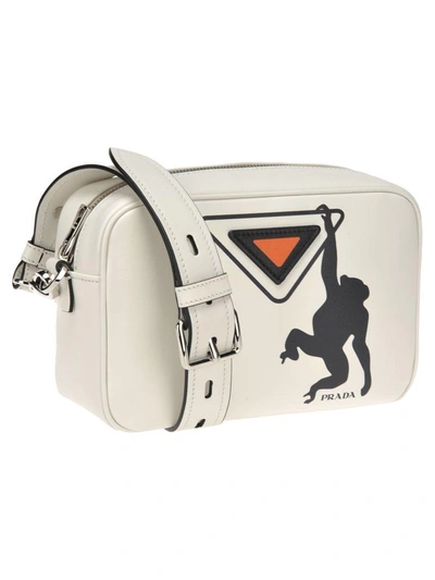 Shop Prada Camera Bag Logo In White