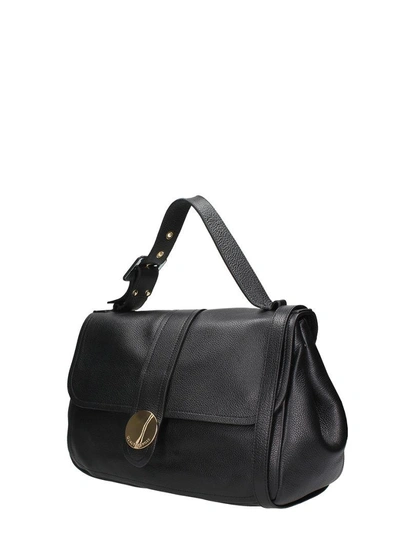 Shop L'autre Chose Black Leather Top Handle Bag