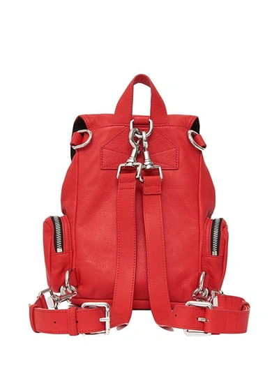 Shop Mcq By Alexander Mcqueen Mini Loveless Smooth-leather Backpack In Rosso