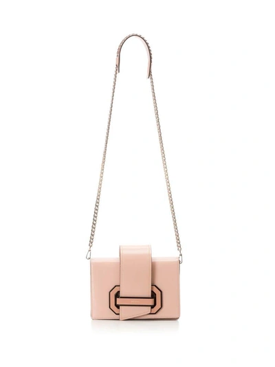 Shop Prada Leather Bag With Strap In Pesca