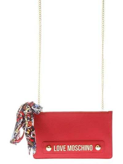 Shop Love Moschino Purse In Leather In Red