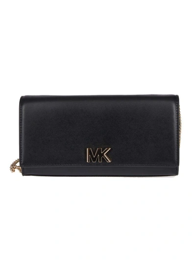 Shop Michael Michael Kors Mott Envelope Shoulder Bag In Black