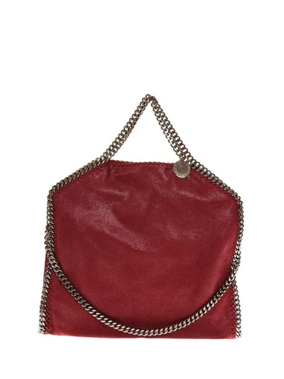 Shop Stella Mccartney Opera Red Folding Falabella Tote Bag