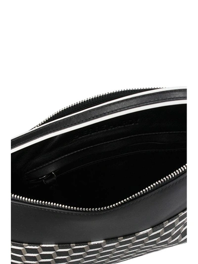 Shop Pierre Hardy Clutch Bag In White-black Leather