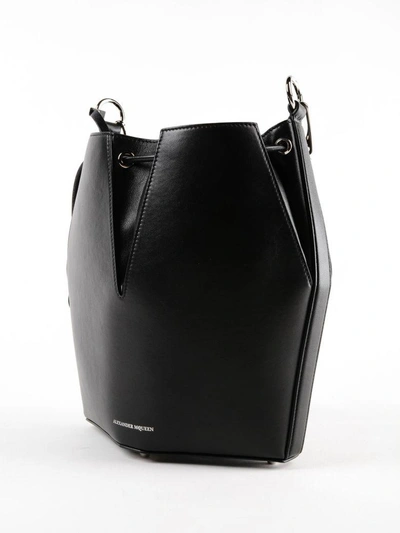 Shop Alexander Mcqueen Chain Bucket Bag In Black