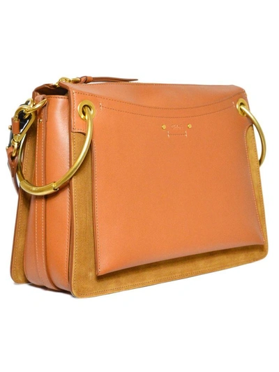 Shop Chloé Roy Medium Shoulder Bag In Caramel