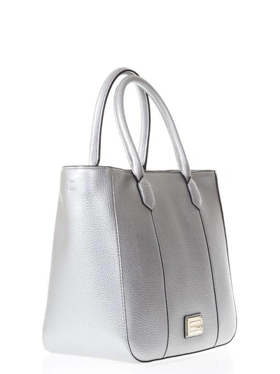 Shop Emporio Armani Medium Steel Hand Bag In Eco Leather