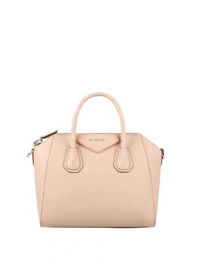 Givenchy 'small Antigona' Leather Satchel - Beige In Rosa