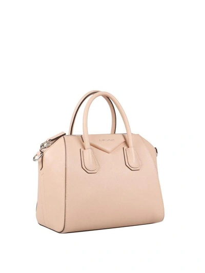 Givenchy 'small Antigona' Leather Satchel - Beige In Rosa