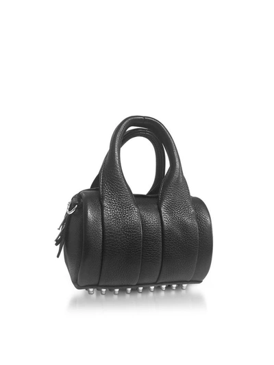 Shop Alexander Wang Black Soft Pebble Leather Baby Rockie Satchel Bag