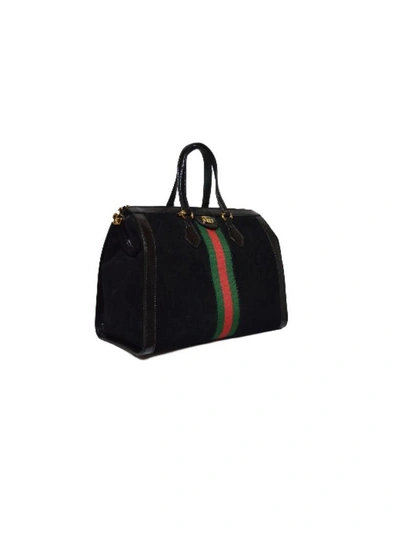 Shop Gucci Ophidia Medium Tote In Black