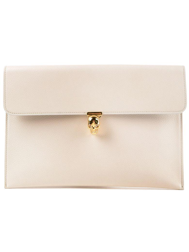 alexander mcqueen white clutch