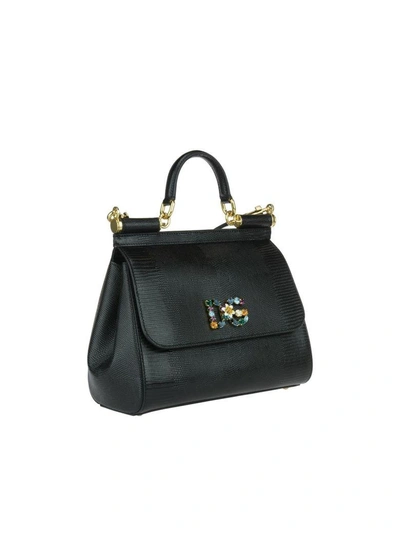 Shop Dolce & Gabbana Medium Sicily Bag In Black