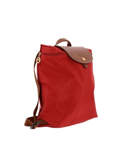 Shop Longchamp Backpack Shoulder Bag Women  In Red