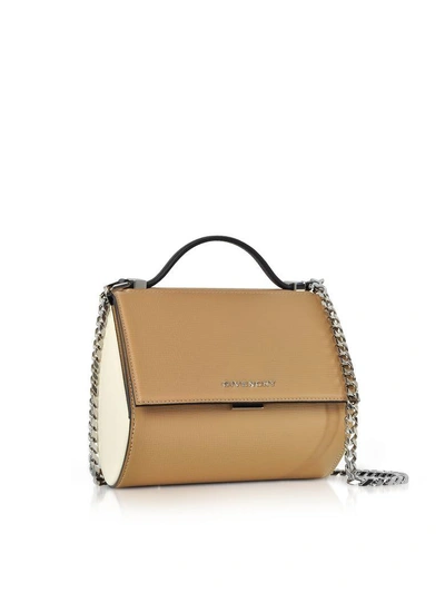 Shop Givenchy Light Beige Pandora Box Crossbody Bag