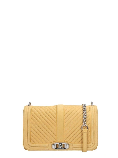 Shop Rebecca Minkoff Chevron Quilted Love Crossbody In Leather Color