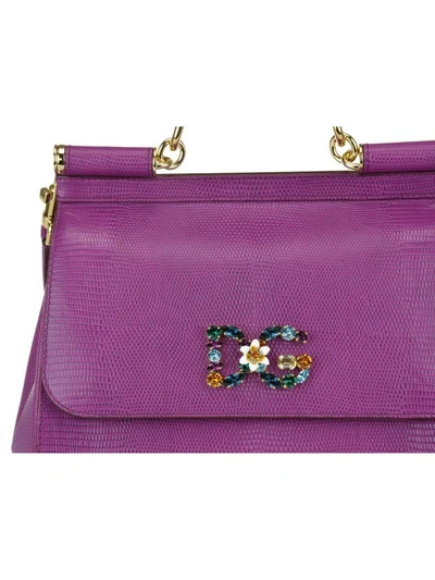 Shop Dolce & Gabbana Medium Sicily Bag In Purple