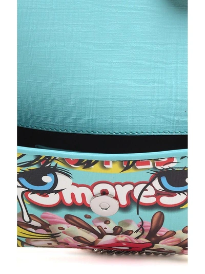 Shop Moschino Eyes-print Faux-leather Crossbody Bag In Multi