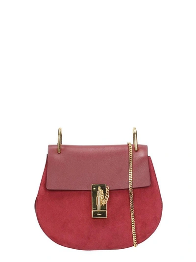 Shop Chloé Drew Shoulder Bag In Bordeaux