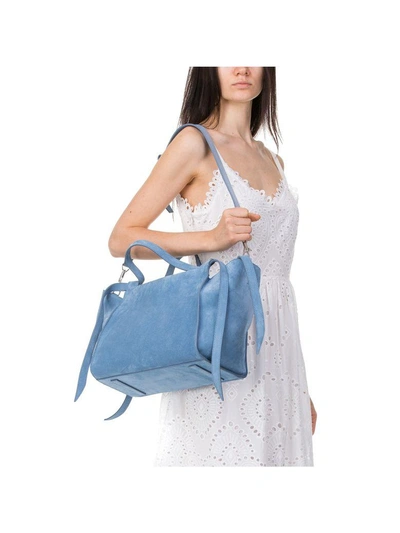 Shop Elena Ghisellini Usonia Handbag In Blue