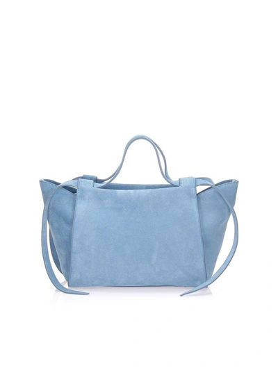 Shop Elena Ghisellini Usonia Handbag In Blue